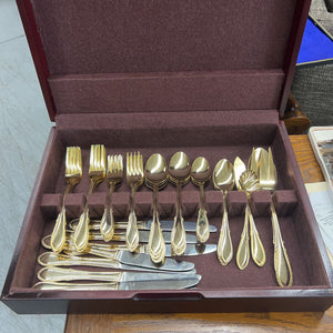 Faberware Breeze Gold Plated Flatware- 8 Place Settings