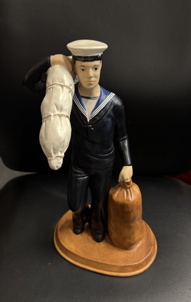 'The Sailor' Porcelain Replica (260) Atlantic Chief & Petty Officers' Ass. w COA