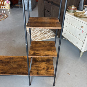 Metal Clothing Rack w Four Shelves