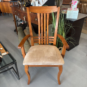 Bermex Maple Armchair - Taupe Microsuede Seat