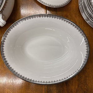 Swan Lake China (12 D & S Plates, Tureen, Gravy Boat, Serv. Platter Plate & Bowl)