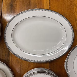 Swan Lake China (12 D & S Plates, Tureen, Gravy Boat, Serv. Platter Plate & Bowl)