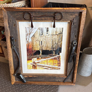 Barn Print in Rustic Wood Frame
