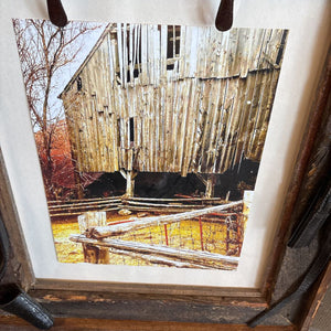 Barn Print in Rustic Wood Frame