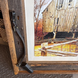 Barn Print in Rustic Wood Frame