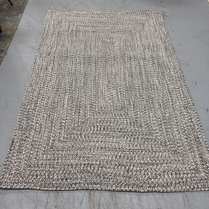 Grey/White Woven Rug (India)