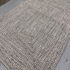 Grey/White Woven Rug (India)