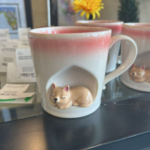 Ombre Taper Mug w Cat ALCOVE 895