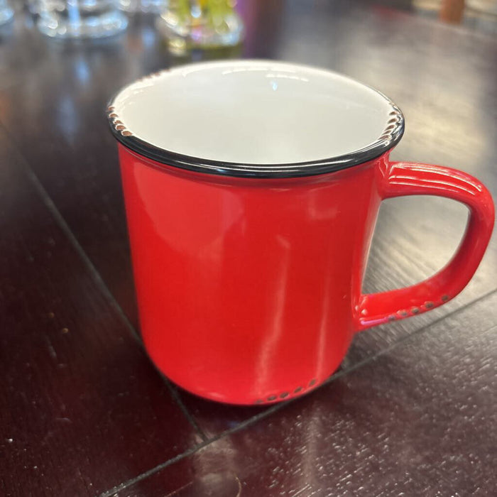Enamel Look Mug - RED - ENAMEL MUG