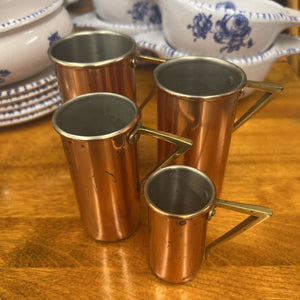 Stainless Steel Copper Measuring Cup SET of 4