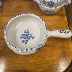 SET Vintage Terre a Feu Ceramic Cookware (Lrg Soup, 5 Bowls/Plates)