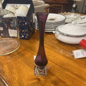 MCM Purple Pedestal Bud Vase