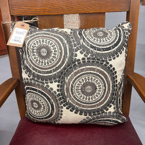 Accent Cushion - Cream/Brown Circles