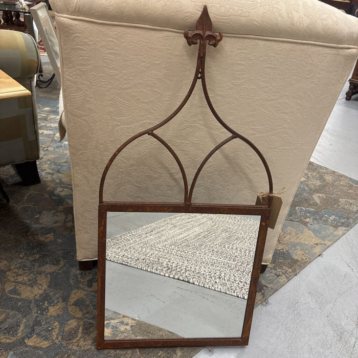 Mirror w Metal Frame - Fleur de Lys