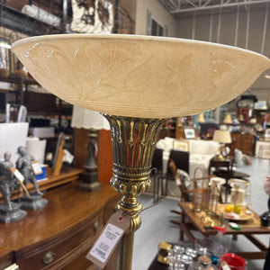 Antique Brass Torchiere Floor Lamp