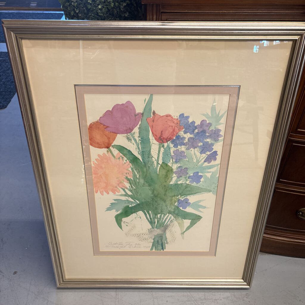 Watercolour Floral Print - Signed by Margaret Bedell