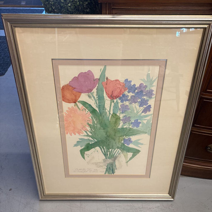 Watercolour Floral Print - Signed by Margaret Bedell