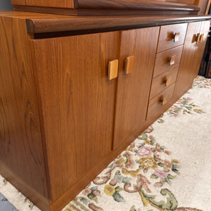 RS ASSOCIATES, MONTREAL - Teak China Cabinet w Sliding Glass Doors