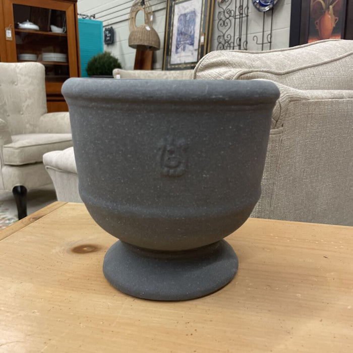 Charcoal Grey Footed Planter