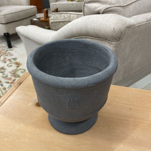 Charcoal Grey Footed Planter