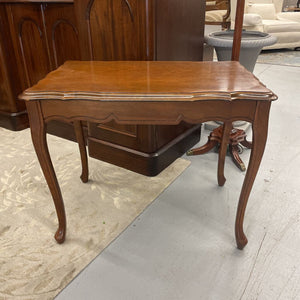 Mahogany Scalloped Top Side Table-Queen Anne Legs