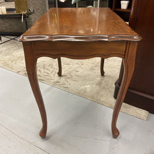Mahogany Scalloped Top Side Table-Queen Anne Legs