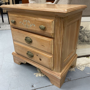 White Oak Washed Bedside Table w Drawers