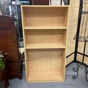 White Maple Vaneer 3 Shelf Bookcase ( Missing 1 Shelf)