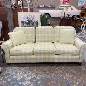 HARDEN Yellow & Blue Plaid 3 Seater Sofa