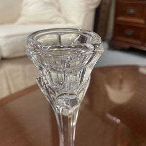 PAIR of Crystal D'arques Durand/ Long Candle Holders 8.5H