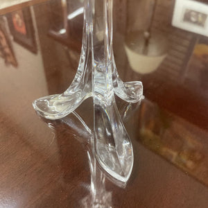 PAIR of Crystal D'arques Durand/ Long Candle Holders 8.5H