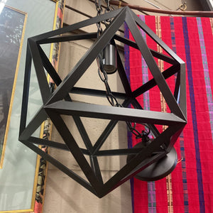 Black Wrought Iron Geometric Ceiling Light
