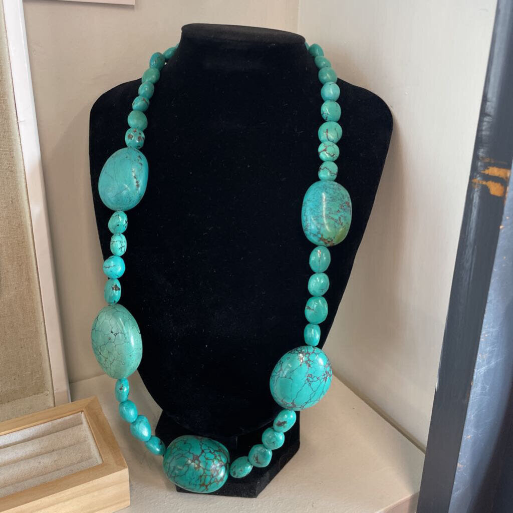 Large Bead Turquoise Necklace