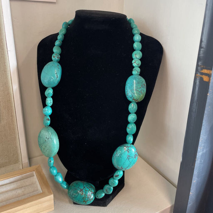 Large Bead Turquoise Necklace