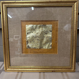 Asian Gold Leaf in Linen Mat - Art
