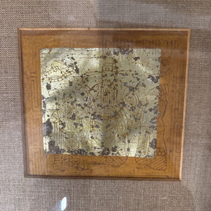 Asian Gold Leaf in Linen Mat - Art