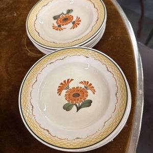 Vintage Royal Copenhagen Morgenfrue Zinnia Bread Plate - SET OF 11