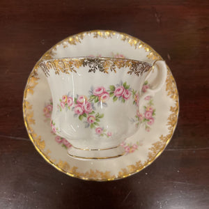 Royal Albert Dimity Rose Teacup & Saucer