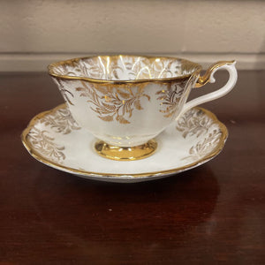 Vintage "Golden Fern" Royal Albert Bone china Teacup & Sauucer
