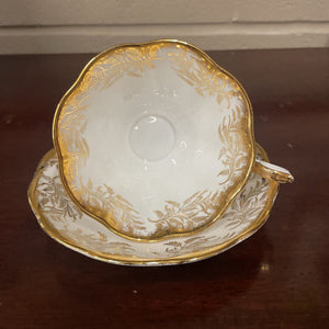 Vintage "Golden Fern" Royal Albert Bone china Teacup & Sauucer