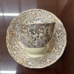 Colclough Golden Lace Floral Bone China Teacup & Saucer