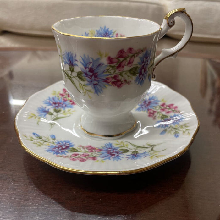 Queen Rosina's Wild Flowers Fine bone China Teacup & Saucer