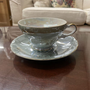 Vintage Nasco Del Light Blue Floral Coronado Teacup & Saucer