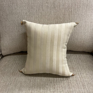 Small Golden Decorative Beaded Pillow 7H x 8W