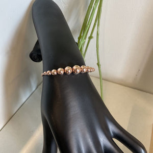 Mia Fiore Italian Dyadema Rose Gold Adjustable Beaded Bracelet