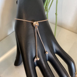 Mia Fiore Italian Dyadema Rose Gold Adjustable Beaded Bracelet