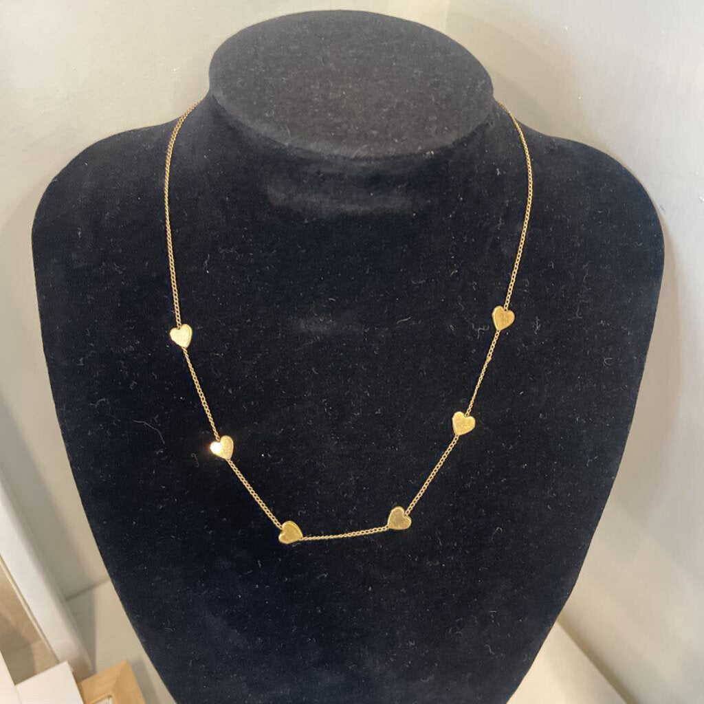 The Atara Heart Necklace-Miriams Gems -Gold Plated Sterling Silver