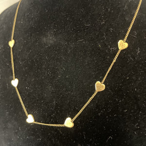 The Atara Heart Necklace-Miriams Gems -Gold Plated Sterling Silver
