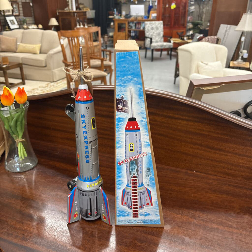 MS-378 Tin Sky Express Rocket Spaceship In Original Box