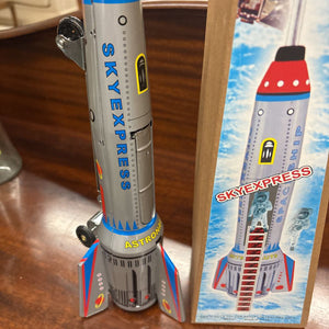 MS-378 Tin Sky Express Rocket Spaceship In Original Box